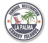 2 x 10cm La Palma Vinyl Sticker Luggage Travel Tag Spain Canary Islands #6731 (10cm x 10cm)