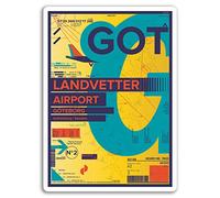 2 x 10cm Landvetter Airport Vinyl Stickers - Gothenburg Sweden Sticker #17399 (10cm Tall)