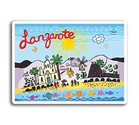 2 x 10cm Lanzarote Canary Islands Vinyl Stickers - Sticker Laptop Luggage #19574 (10cm Wide)