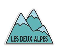 2 x 10cm Les Deux Alpes France Vinyl Stickers - Ski Luggage Sticker #31412 (10cm Wide)