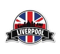 2 x 10cm Liverpool Vinyl Stickers - UK GB England Union Jack City Flag Travel Holiday Geography Location Decal Scrapbook Sticker #83138