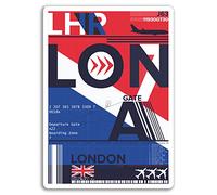 2 x 10cm London Heathrow Airport Vinyl Stickers - Sticker Laptop Luggage #17736 (10cm Tall)