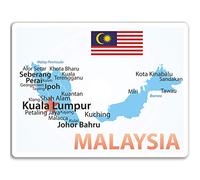 2 x 10cm Malaysia Map Vinyl Stickers - Flag Travel Sticker Laptop Luggage #17226 (10cm Wide)