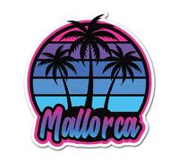 2 x 10cm Mallorca Vinyl Stickers - Spain Spanish Palm Trees Flight Flag City Travel Island Holiday Location Decal Scrapbook Sticker #83562