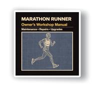 2 x 10cm Marathon Runner Vinyl Stickers - Running Race Owner's Workshop Manual Toolbox Funny Laptop Sticker #72326