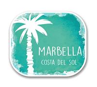 2 x 10cm Marbella Malaga Spain Vinyl Sticker Laptop Travel Luggage Label #6332 (10cm Wide x 8.5cm Tall)