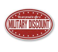 2 x 10cm Military Discount Vinyl Sticker Shop Till Counter Armed Forces #5206 (10cm Wide x 6.5cm Tall)