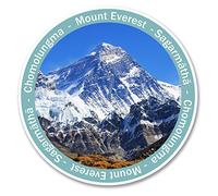 2 x 10cm Mount Everest Sticker Car Laptop Travel Luggage Mountain Tag #6138 (10cm x 10cm)