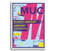 2 x 10cm Munich Airport Germany Vinyl Stickers - Sticker Laptop Luggage #19565 (10cm Tall)