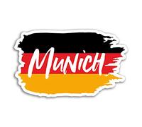 2 x 10cm Munich Vinyl Stickers - Germany Flag Fun Sticker Laptop Luggage #18325 (10cm Wide)