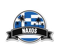 2 x 10cm Naxos Vinyl Stickers - Greece Greek Flag City Palm Tree Travel Holiday Geography Location Decal Scrapbook Sticker #83268