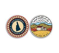 2 x 10cm New Hampshire Vinyl Stickers - America USA States Landmarks Holiday Travel Adventure Travel Map Flag Country Scrapbooking Gift #78768