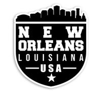 2 x 10cm New Orleans Louisiana Vinyl Stickers - USA Luggage Sticker #31622 (10cm Tall)
