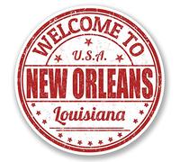 2 x 10cm New Orleans USA Vinyl Sticker iPad Laptop Car Travel Luggage Tag #5205 (10cm x 10cm)