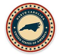 2 x 10cm North Carolina USA Vinyl Sticker Laptop Car Travel Luggage Tag #9426 (10cm Wide x 10cm High)