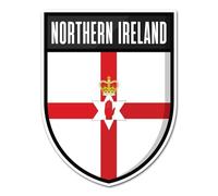 2 x 10cm Northern Ireland Badge Flag Vinyl Stickers - Irish Patriotic Love Travel Decal Scrapbook Sticker #83600