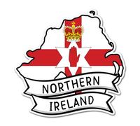 2 x 10cm Northern Ireland Flag Map Vinyl Stickers - Irish Badge Patriotic Love Travel Decal Scrapbook Sticker #83601