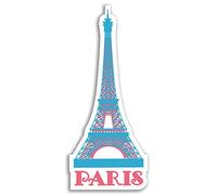 2 x 10cm Paris Eiffel Tower Vinyl Stickers Laptop Travel Sticker Fun #19025 (10cm Tall)