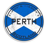 2 x 10cm Perth Scotland Vinyl Stickers - Scottish Flag Sticker Luggage #20445 (10cm Wide)
