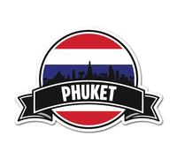2 x 10cm Phuket Vinyl Stickers - Thailand Thai Flag City Travel Holiday Geography Location Decal Scrapbook Sticker #83426