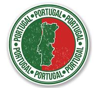 2 x 10cm Portugal Vinyl Sticker iPad Laptop Car Flag Map Travel Luggage #5168 (10cm x 10cm)