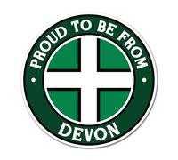 2 x 10cm Proud Devon Vinyl Stickers - Flag to Be from England County UK GB Patriotic Travel Decal Scrapbook Sticker #83616