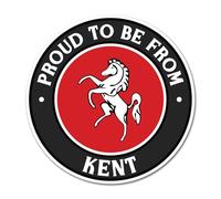 2 x 10cm Proud Kent Vinyl Stickers - Flag to Be from England County UK GB Patriotic Travel Decal Scrapbook Sticker #83620