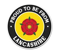 2 x 10cm Proud Lancashire Vinyl Stickers - Flag to Be from England County UK GB Patriotic Travel Decal Scrapbook Sticker #83614