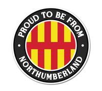 2 x 10cm Proud Northumberland Vinyl Stickers - Flag to Be from England County UK GB Patriotic Travel Decal Scrapbook Sticker #83617