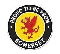 2 x 10cm Proud Somerset Vinyl Stickers - Flag to Be from England County UK GB Patriotic Travel Decal Scrapbook Sticker #83618