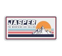 2 x 10cm Retro Jasper Canada Vinyl Stickers - Mountain Sticker Luggage #20287 (10cm Wide)