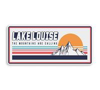 2 x 10cm Retro Lake Louise Canada Vinyl Stickers - Ski Sticker Luggage #20289 (10cm Wide)
