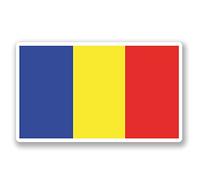 2 x 10cm Romania Flag Vinyl Sticker iPad Laptop Car Travel Luggage Tag Fun #5282 (10cm Wide x 6cm Tall)