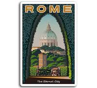 2 x 10cm Rome Italy Vinyl Stickers - City Travel Sticker Laptop Luggage #17033 (10cm Tall)