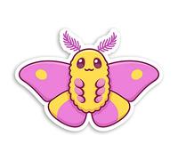 2 x 10cm Rosy Maple Moth Vinyl Stickers - Cute Pink Bug Insect Sticker #29672