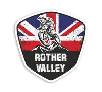 2 x 10cm Rother Valley Sheffield Vinyl Stickers - Forest MTB Mountain Biking Bike EMTB Sticker #70919