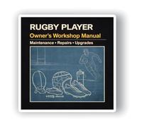 2 x 10cm Rugby Player Vinyl Stickers - Sports Owner's Workshop Manual Toolbox Funny Laptop Sticker #72336