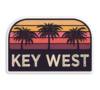 2 x 10cm Rustic Key West Florida Vinyl Stickers - USA Luggage Sticker #34317 (10cm Wide)