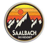 2 x 10cm Saalbach Austria Vinyl Stickers - Travel Sticker Laptop Luggage #32728 (10cm Wide)