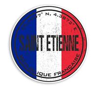 2 x 10cm Saint Etienne France Vinyl Stickers French Flag Sticker Luggage #20556 (10cm Wide)