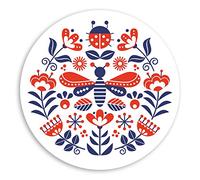 2 x 10cm Scandinavian Pattern Vinyl Stickers - Flowers Bugs Cute Sticker #29082