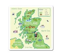 2 x 10cm Scotland Map Vinyl Stickers - Scottish Highlands Cartoon School Kids Travel Sticker #70795
