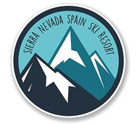 2 x 10cm Sierra Nevada Spain Ski Snowboard Resort Vinyl Sticker Decal Car #6447 (10cm x 10cm)
