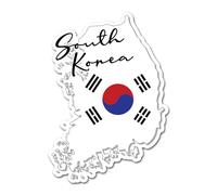 2 x 10cm South Korea Flag Vinyl Stickers - Korean Map Travel Holiday World Country Geography School Location Decal Scrapbook Sticker #82944