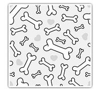 2 x 10cm Square Vinyl Stickers - Cartoon Bones Dog Pet Animal Decals 37697