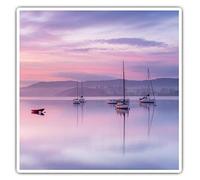2 x 10cm Square Vinyl Stickers - Windermere Lake District Cumbria England Decals 46447