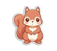2 x 10cm Squirrel Vinyl Stickers - Woodland Wild Farm Animal Kawaii Characters Kids Cartoon Cute Girls Boys Scrapbook Sticker #82005