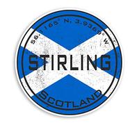 2 x 10cm Stirling Scotland Vinyl Stickers - Scottish Flag Sticker Luggage #20420 (10cm Wide)