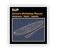 2 x 10cm SUP Paddleboard Vinyl Stickers - Owner's Workshop Manual Toolbox Funny Laptop Sticker #72434