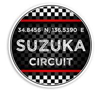 2 x 10cm Suzuka Circuit Vinyl Stickers - Japan Race Track Racing Sticker #30715 (10cm Wide)